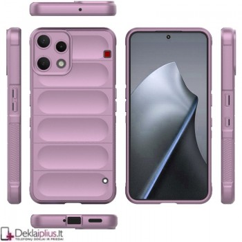 Magic Shield guminis dėklas su kameros apsauga - violetinis (Nothing Phone 3A Lite)